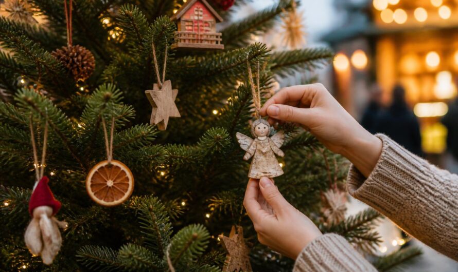 Weihnachtsbaum persönlich schmücken mit Fundstücken vom Weihnachtsmarkt